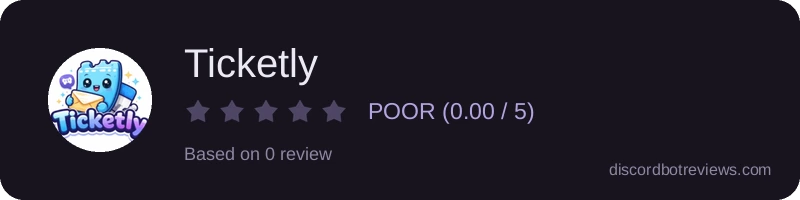 Rating banner for Ticketly