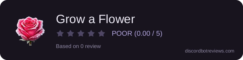 Rating widget preview for Grow a Flower