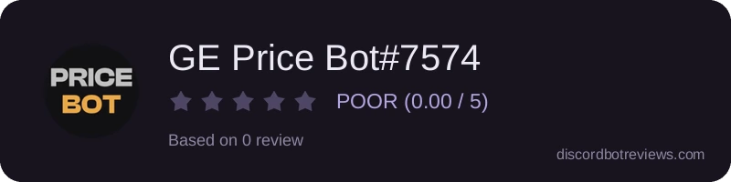 Rating banner for GE Price Bot#7574