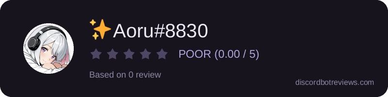 Rating widget preview for ✨Aoru#8830