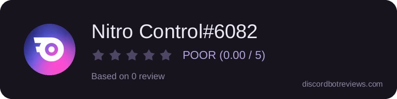 Rating widget preview for Nitro Control#6082