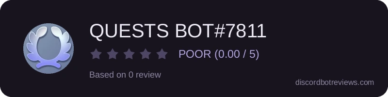 Rating widget preview for QUESTS BOT#7811
