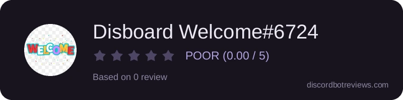 Rating widget preview for Disboard Welcome#6724
