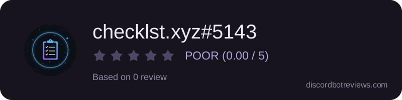 Rating widget preview for checklst.xyz#5143