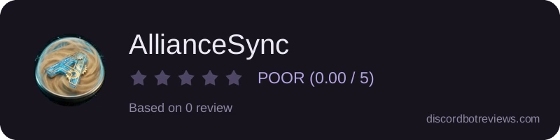 Rating widget preview for AllianceSync