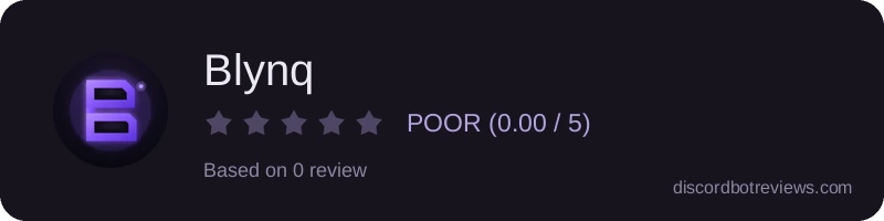 Rating widget preview for Blynq