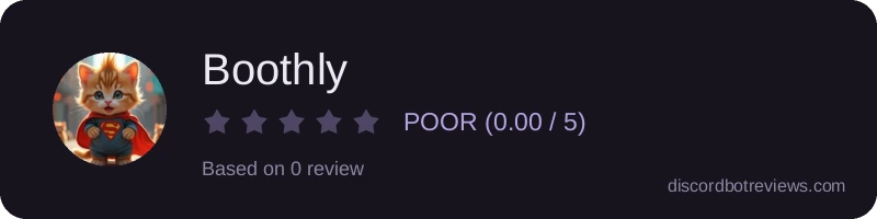 Rating widget preview for Boothly