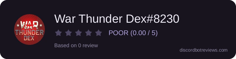 Rating banner for War Thunder Dex#8230