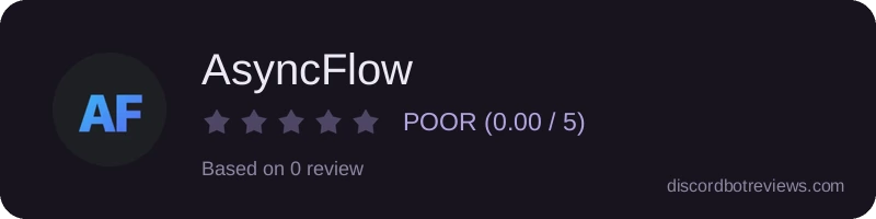 Rating widget preview for AsyncFlow