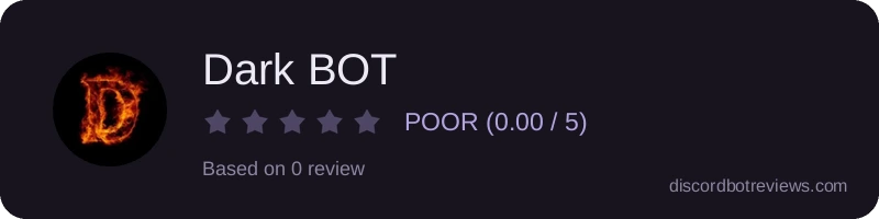 Rating widget preview for Dark BOT