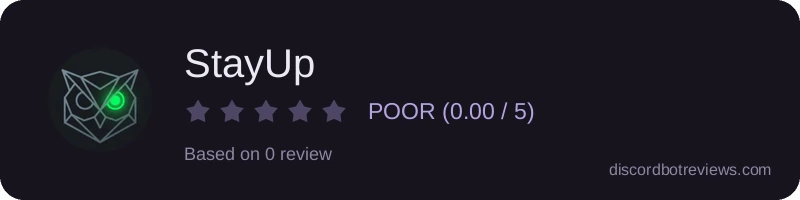 Rating widget preview for StayUp