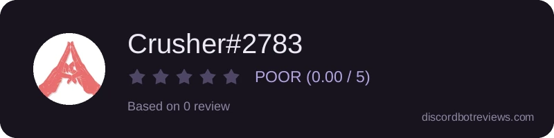 Rating widget preview for Crusher#2783