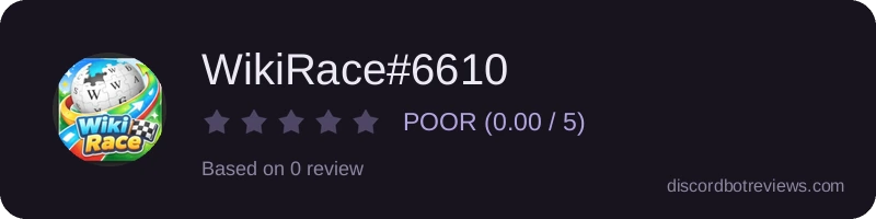 Rating widget preview for WikiRace#6610