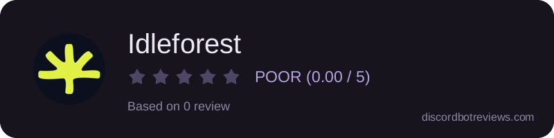 Rating widget preview for Idleforest