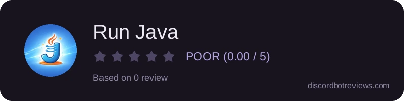 Rating widget preview for Run Java