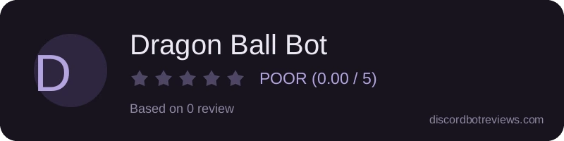 Rating widget preview for Dragon Ball Bot