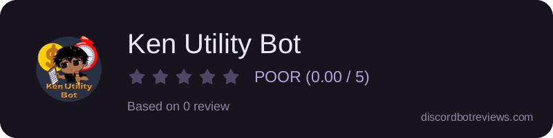 Rating widget preview for Ken Utility Bot