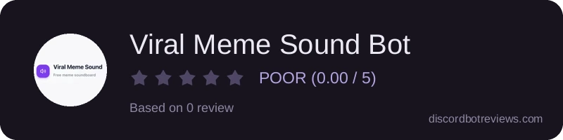 Rating banner for Viral Meme Sound Bot