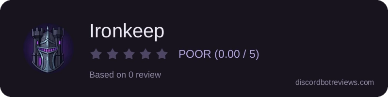 Rating widget preview for Ironkeep