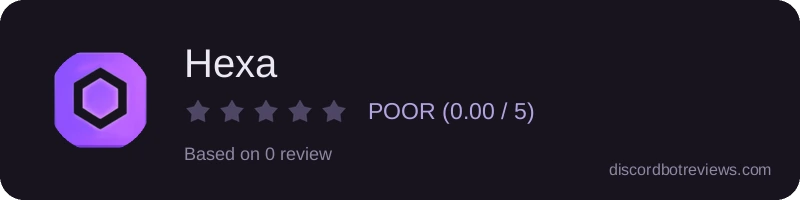 Rating widget preview for Hexa