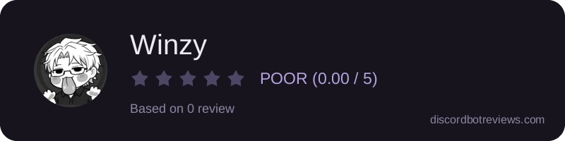 Rating widget preview for Winzy