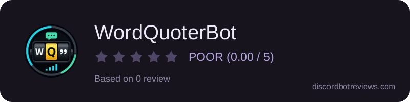 Rating widget preview for WordQuoterBot