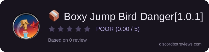 Rating widget preview for 📦 Boxy Jump Bird Danger[1.0.1]