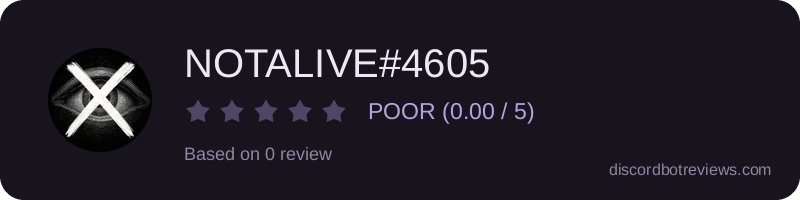 Rating widget preview for NOTALIVE#4605