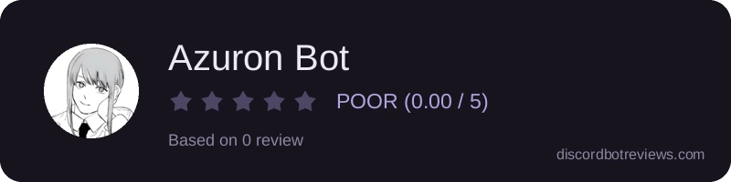 Rating widget preview for Azuron Bot