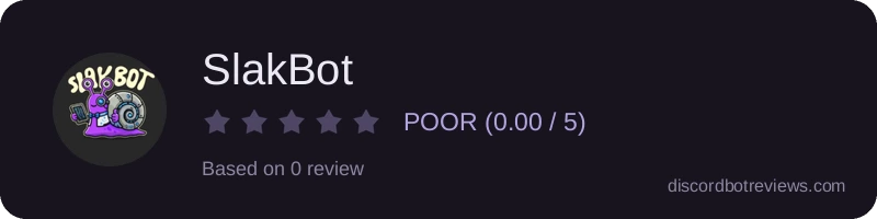 Rating widget preview for SlakBot