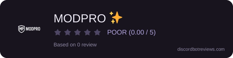 Rating widget preview for MODPRO ✨