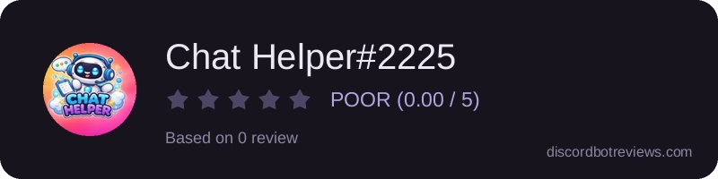 Rating widget preview for Chat Helper#2225