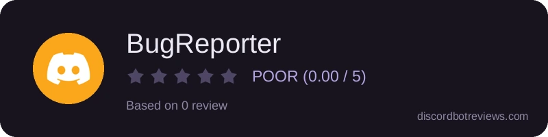 Rating widget preview for BugReporter