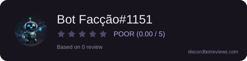 Rating banner for Bot Facção#1151