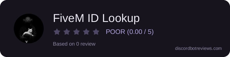 Rating widget preview for FiveM ID Lookup