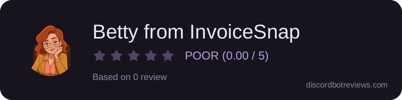 Rating widget preview for Betty from InvoiceSnap