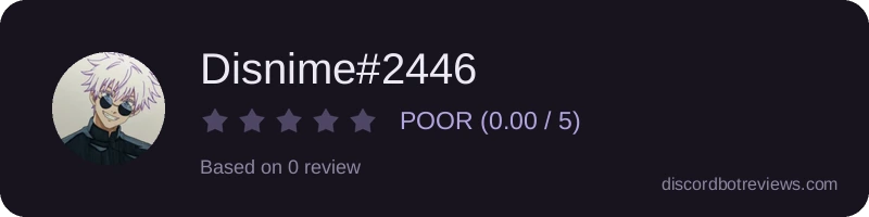 Rating widget preview for Disnime#2446