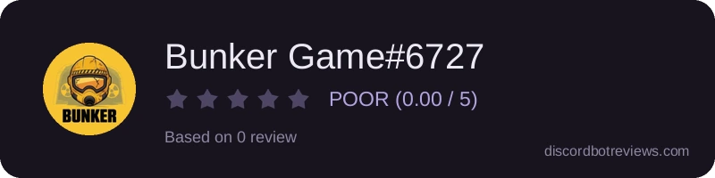 Rating widget preview for Bunker Game#6727