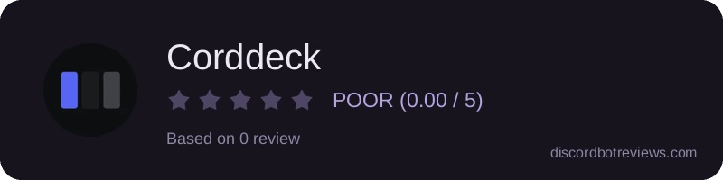 Rating banner for Corddeck