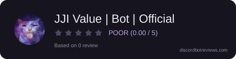 Rating widget preview for JJI Value | Bot | Official