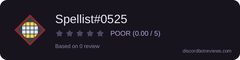 Rating widget preview for Spellist#0525