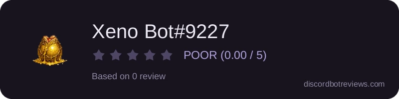 Rating widget preview for Xeno Bot#9227