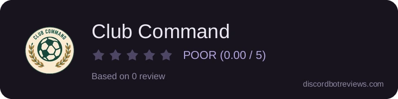 Rating widget preview for Club Command