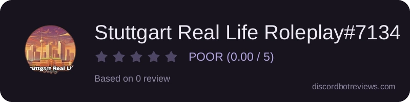 Rating widget preview for Stuttgart Real Life Roleplay#7134