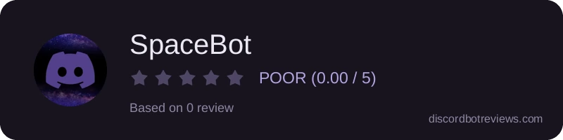 Rating banner for SpaceBot