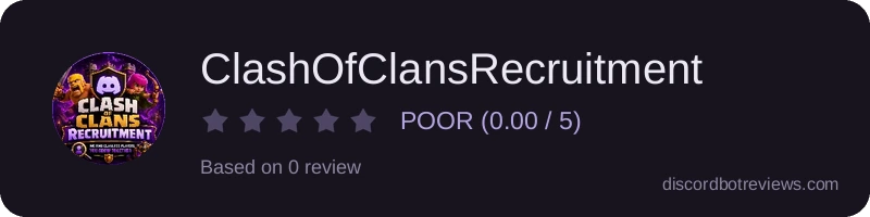 Rating widget preview for ClashOfClansRecruitment