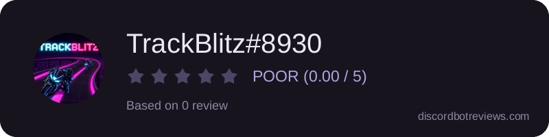 Rating widget preview for TrackBlitz#8930