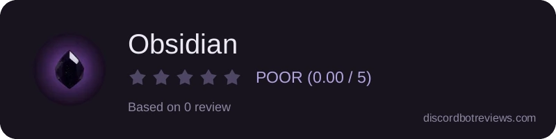 Rating banner for Obsidian