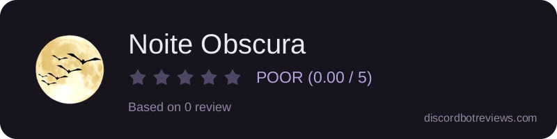 Rating widget preview for Noite Obscura