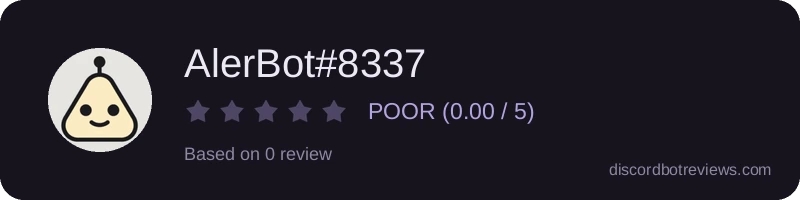 Rating banner for AlerBot#8337